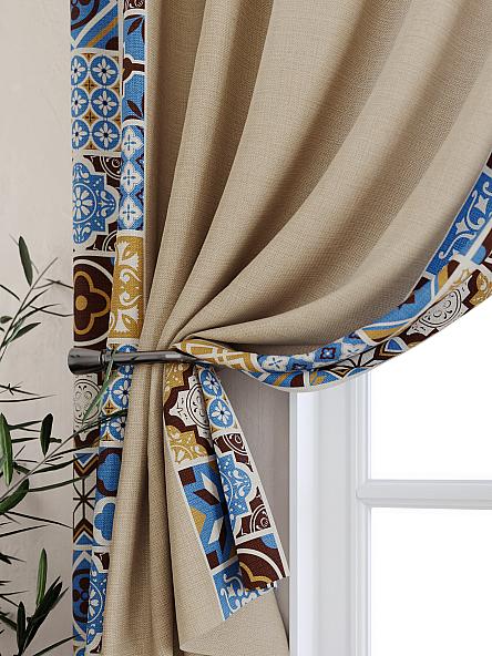 Комплект штор для кухни Магрил (бежевый) - фото 2