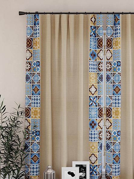 Комплект штор для кухни Магрил (бежевый) - фото 3