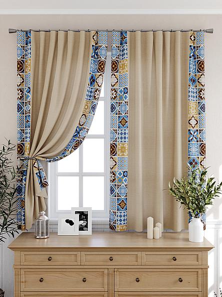 Комплект штор для кухни Магрил (бежевый) - фото 6