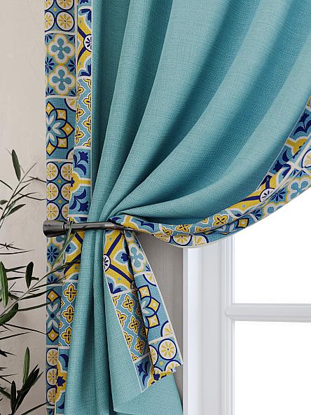 Комплект штор для кухни Магрил (бирюзовый) - фото 2