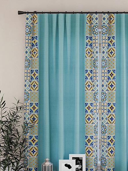 Комплект штор для кухни Магрил (бирюзовый) - фото 3