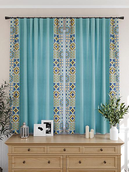 Комплект штор для кухни Магрил (бирюзовый) - фото 4