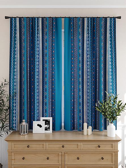 Комплект штор для кухни Диленсис (морская волна) - фото 4