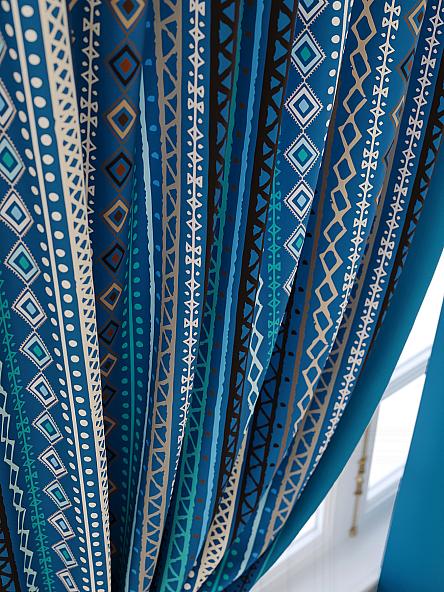 Комплект штор для кухни Диленсис (морская волна) - фото 5