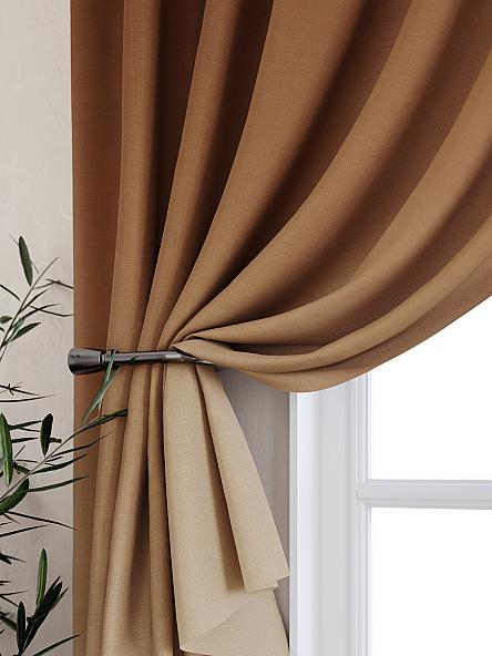 Комплект штор для кухни Бриленис (коричневый) - фото 2