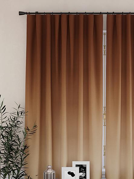 Комплект штор для кухни Бриленис (коричневый) - фото 3