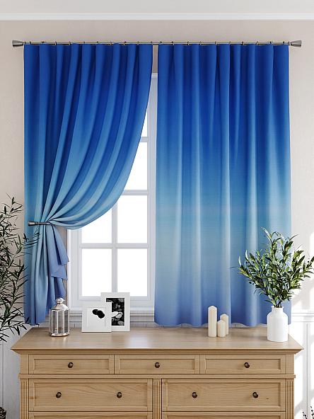 Комплект штор для кухни Бриленис (синий) - фото 6