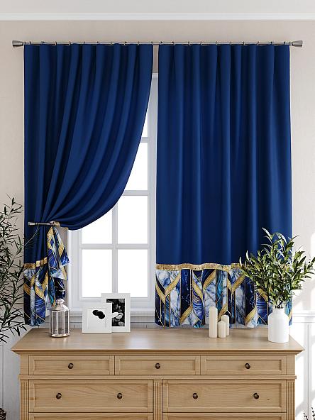 Комплект штор для кухни Фрониос (синий) - фото 6