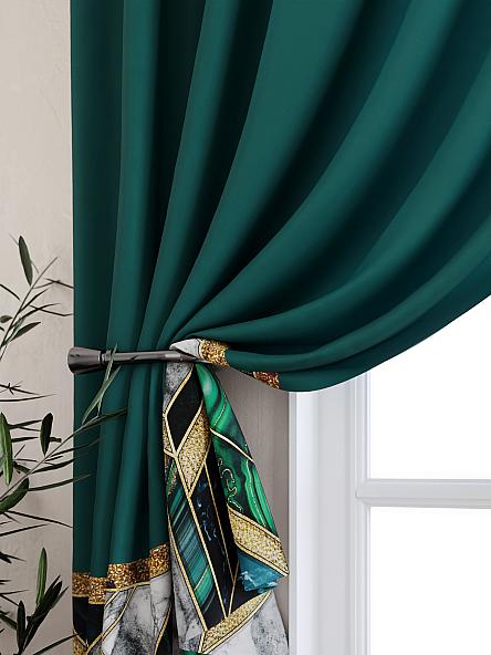 Комплект штор для кухни Фрониос (зеленый) - фото 2