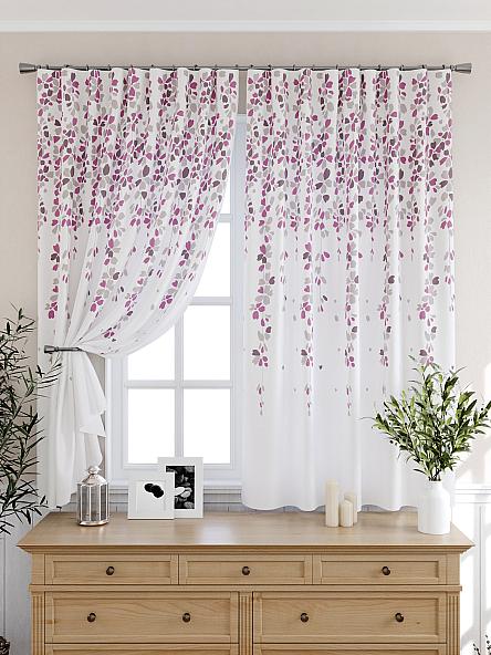 Комплект штор для кухни Ромиронс (розово-сиреневый) - фото 6