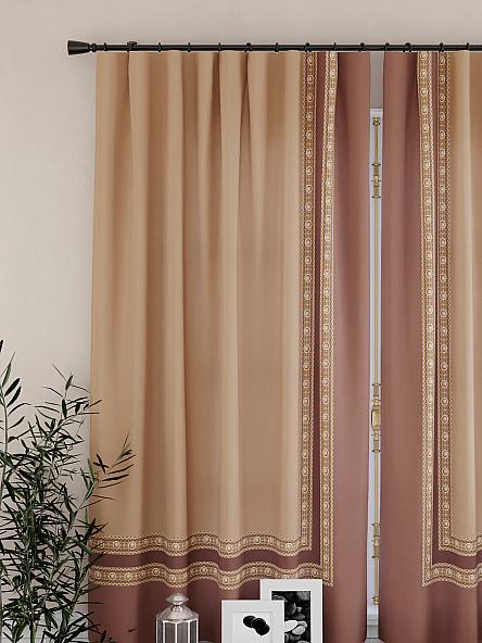 Комплект штор для кухни Ломрионс (коричневый) - фото 3