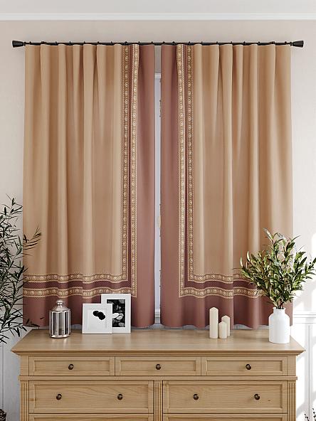 Комплект штор для кухни Ломрионс (коричневый) - фото 4