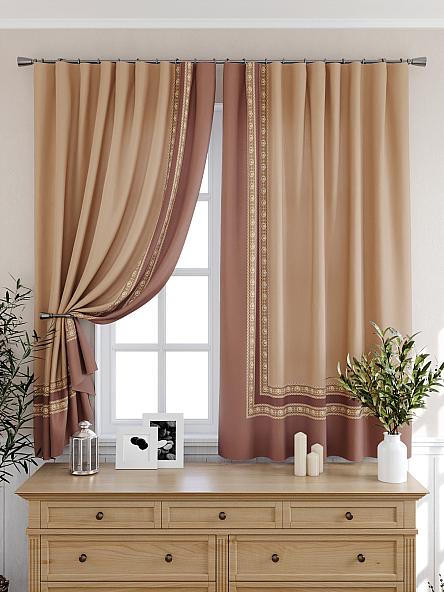 Комплект штор для кухни Ломрионс (коричневый) - фото 6