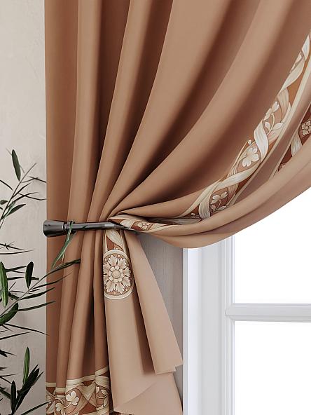 Комплект штор для кухни Элимронс (коричневый) - фото 2