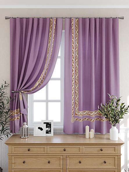 Комплект штор для кухни Элимронс (фиолетовый) - фото 6