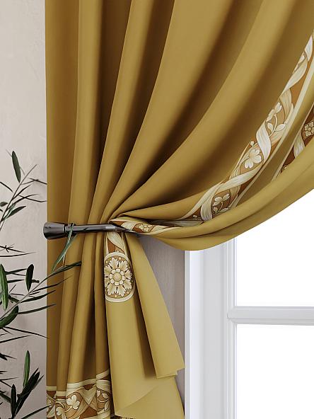 Комплект штор для кухни Элимронс (горчичный) - фото 2