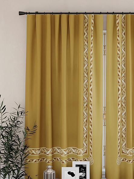 Комплект штор для кухни Элимронс (горчичный) - фото 3