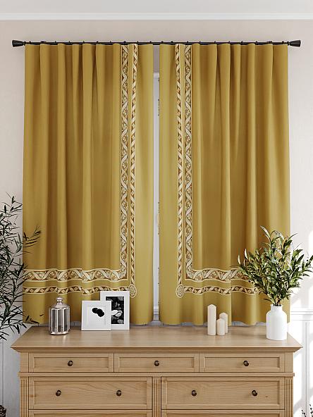 Комплект штор для кухни Элимронс (горчичный) - фото 4