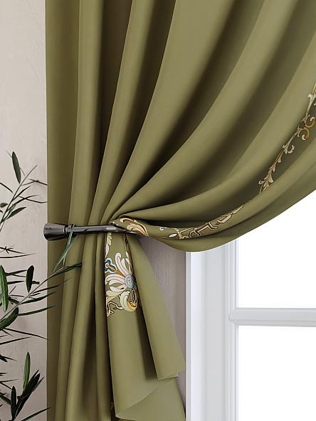 Комплект штор для кухни Андигронс (зеленый) - фото 2