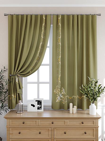 Комплект штор для кухни Андигронс (зеленый) - фото 6