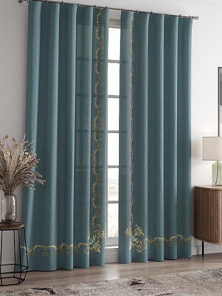 Комплект штор Лебронс (серо-синий) - фото 2