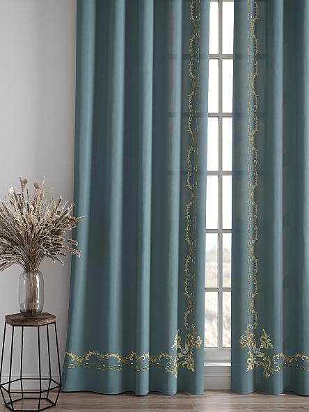 Комплект штор Лебронс (серо-синий) - фото 4