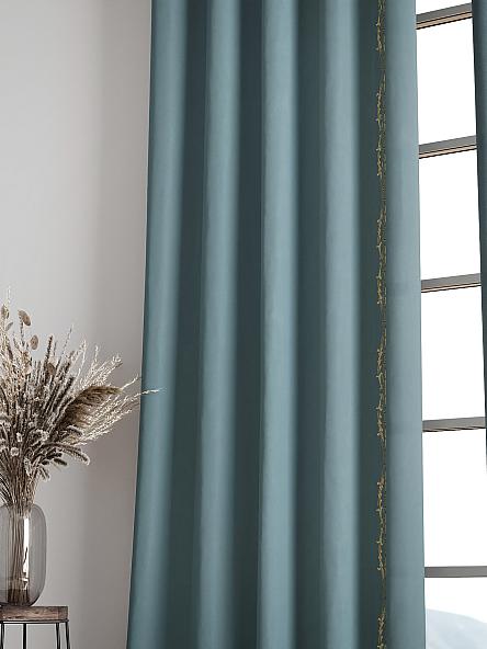 Комплект штор Лебронс (серо-синий) - фото 6