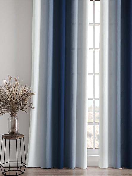 Комплект штор Ленирс (серо-синий) - фото 4