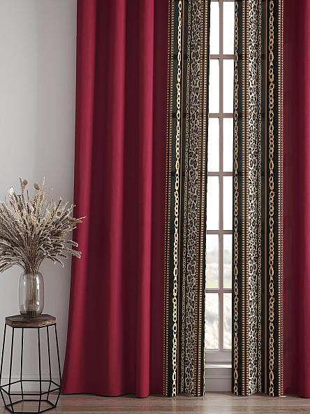 Комплект штор Алионри (бордо) - фото 4