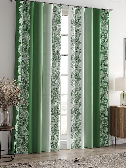 Комплект штор Лирвенс (зеленый) - фото 2