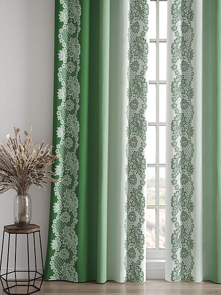 Комплект штор Лирвенс (зеленый) - фото 4
