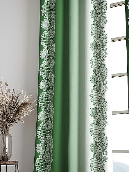 Комплект штор Лирвенс (зеленый) - фото 6