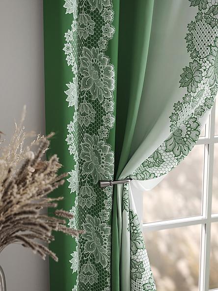 Комплект штор Лирвенс (зеленый) - фото 7