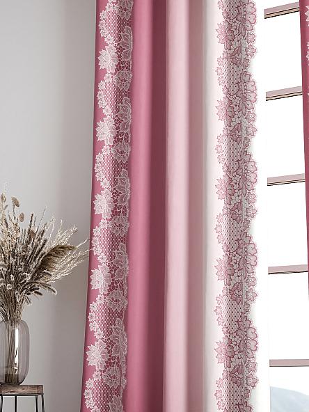 Комплект штор Лирвенс (розовый) - фото 6