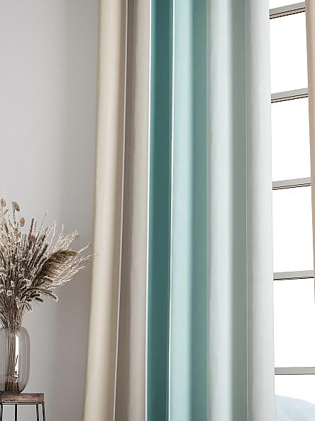 Комплект штор Фриони (бежево-мятный) - фото 6