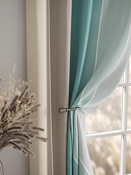 Комплект штор Фриони (бежево-мятный) - фото 7