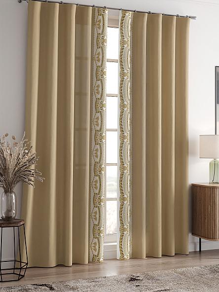 Комплект штор Эладрис (песочно-бежевый) - фото 2