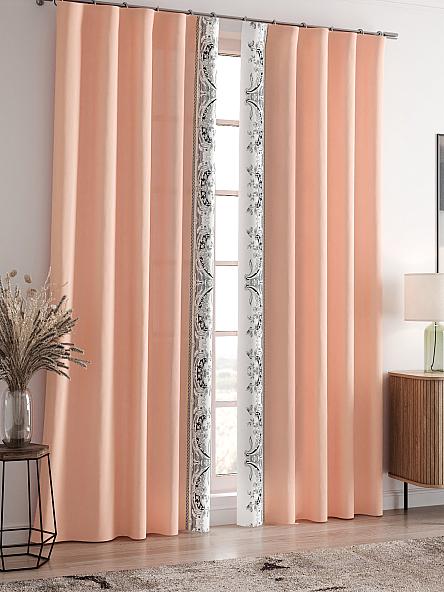 Комплект штор Релиорс (персиковый) - фото 2