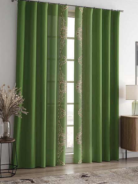 Комплект штор Милинс (зеленый) - фото 2