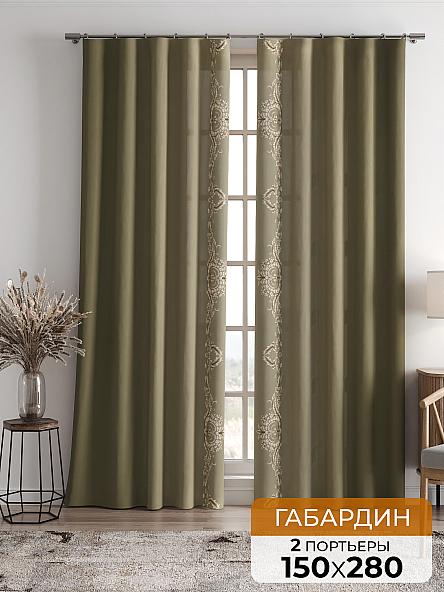 Комплект штор Милинс (оливково-коричневый)