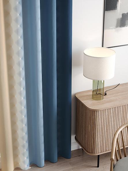 Комплект штор Бакстер (бежево-голубой) - фото 3