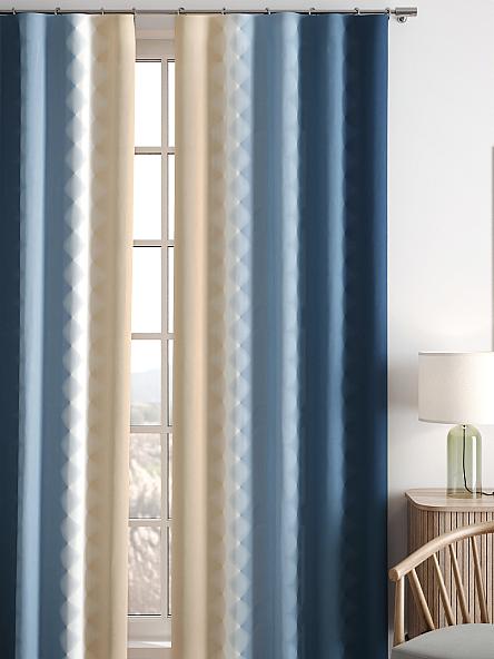 Комплект штор Бакстер (бежево-голубой) - фото 5