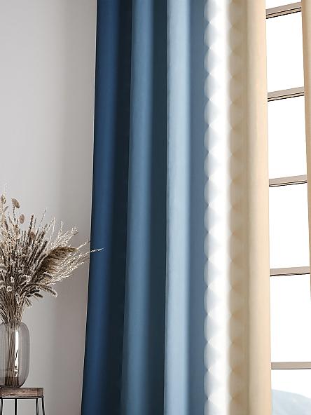 Комплект штор Бакстер (бежево-голубой) - фото 6