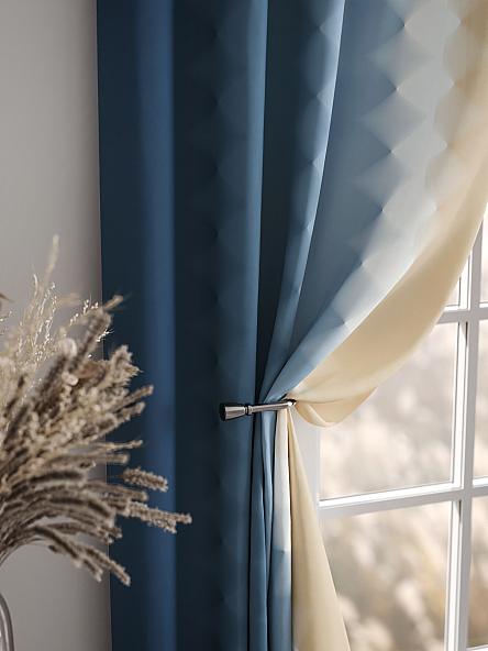 Комплект штор Бакстер (бежево-голубой) - фото 7