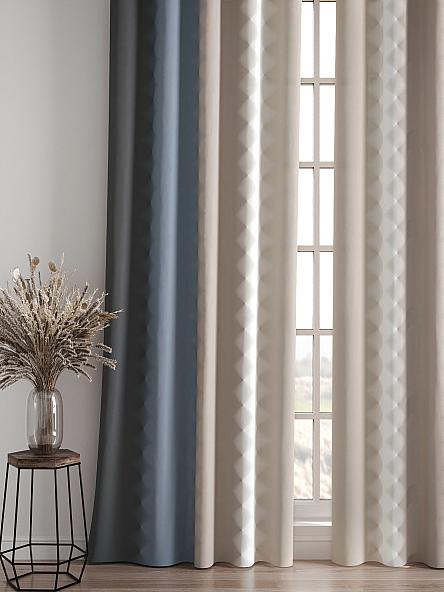 Комплект штор Бакстер (бежево-голубиный) - фото 4