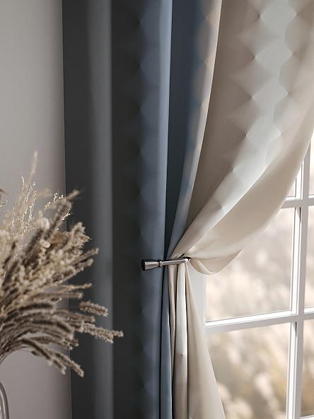 Комплект штор Бакстер (бежево-голубиный) - фото 7