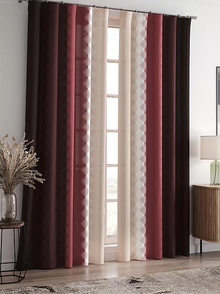 Комплект штор Бакстер (винный) - фото 2