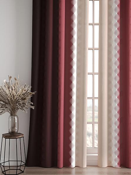 Комплект штор Бакстер (винный) - фото 4