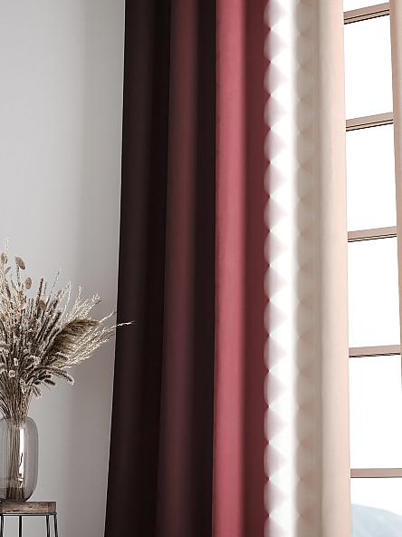 Комплект штор Бакстер (винный) - фото 6