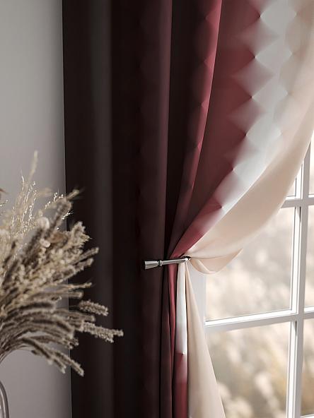 Комплект штор Бакстер (винный) - фото 7